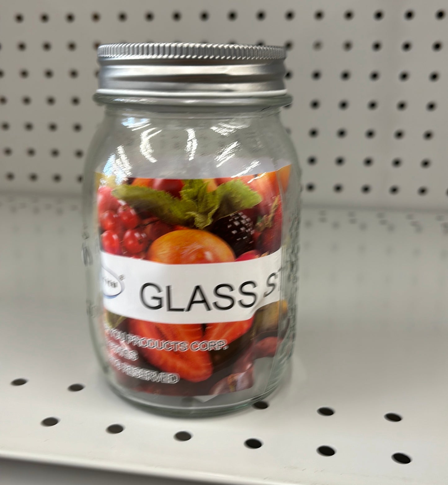 490ml/17OZ Glass Jar with Tin Lid
