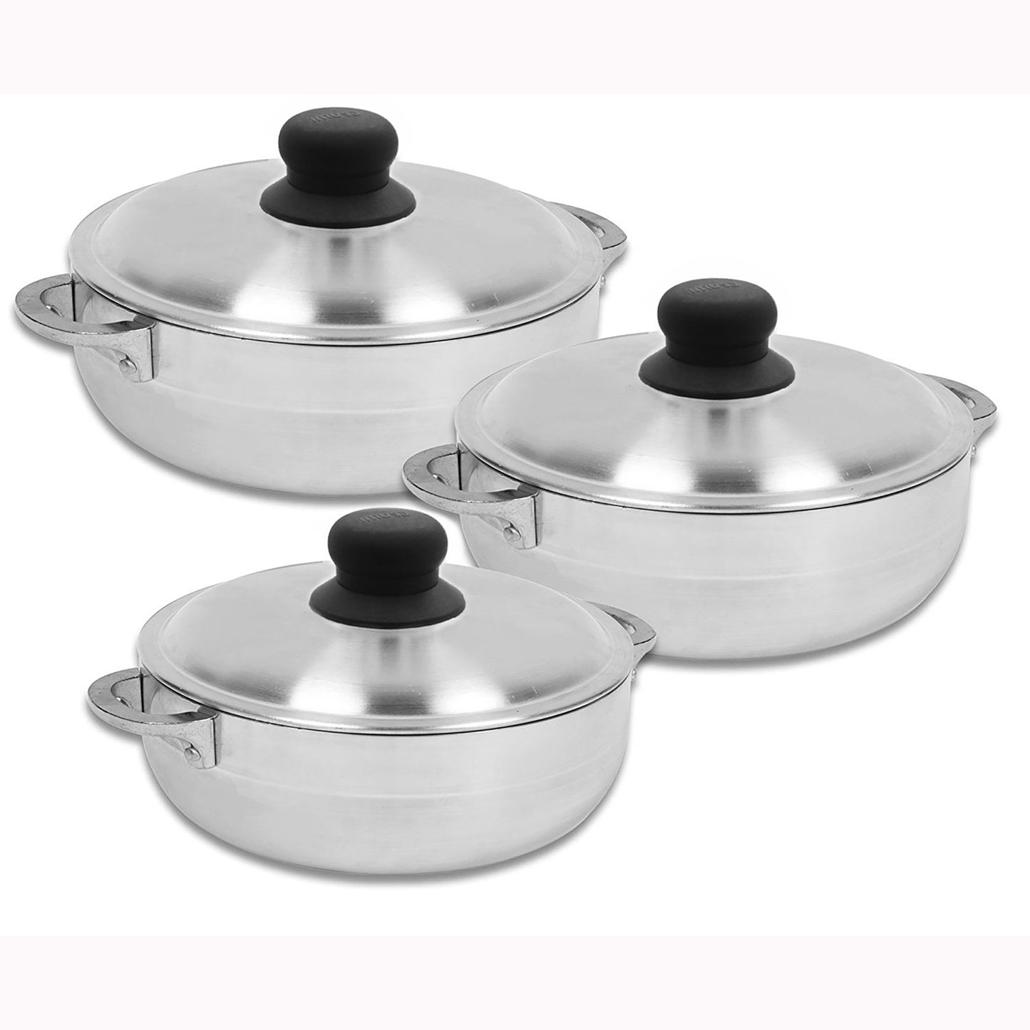 Caldero Imusa Polish Aluminum 3pc Set