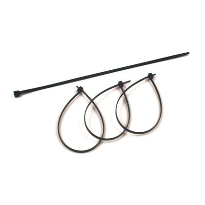 8" 100 Black Cable Ties 20/200