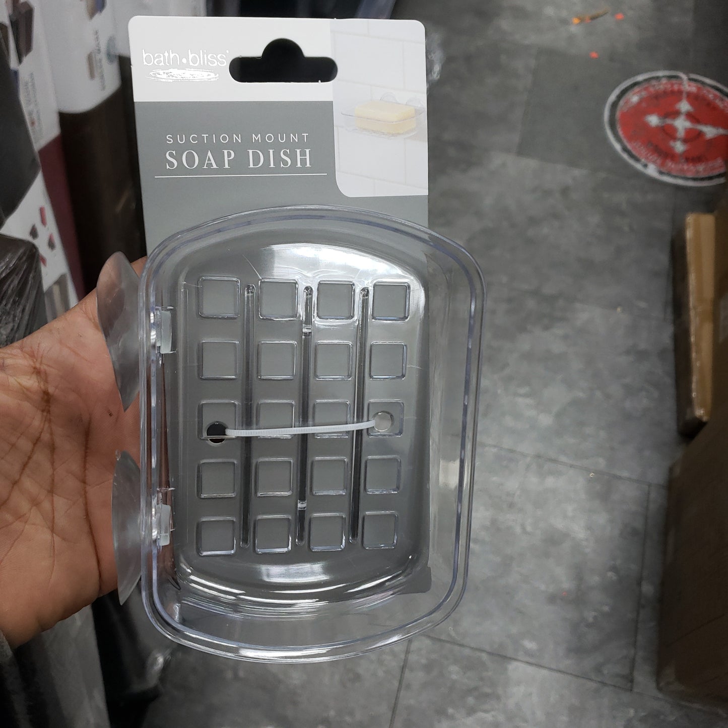 CLEAR SUCTION SOAP DISH