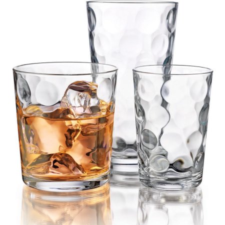 Eclipse 12 Piece Glassware Set (Clear)