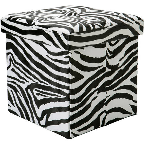 Simplify Single Folding Ottoman, Zebra