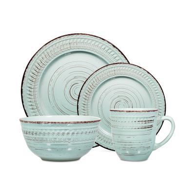 Home Essentials & Beyond 64179 Antique Bar Tus Green 12 in. Cake Plate