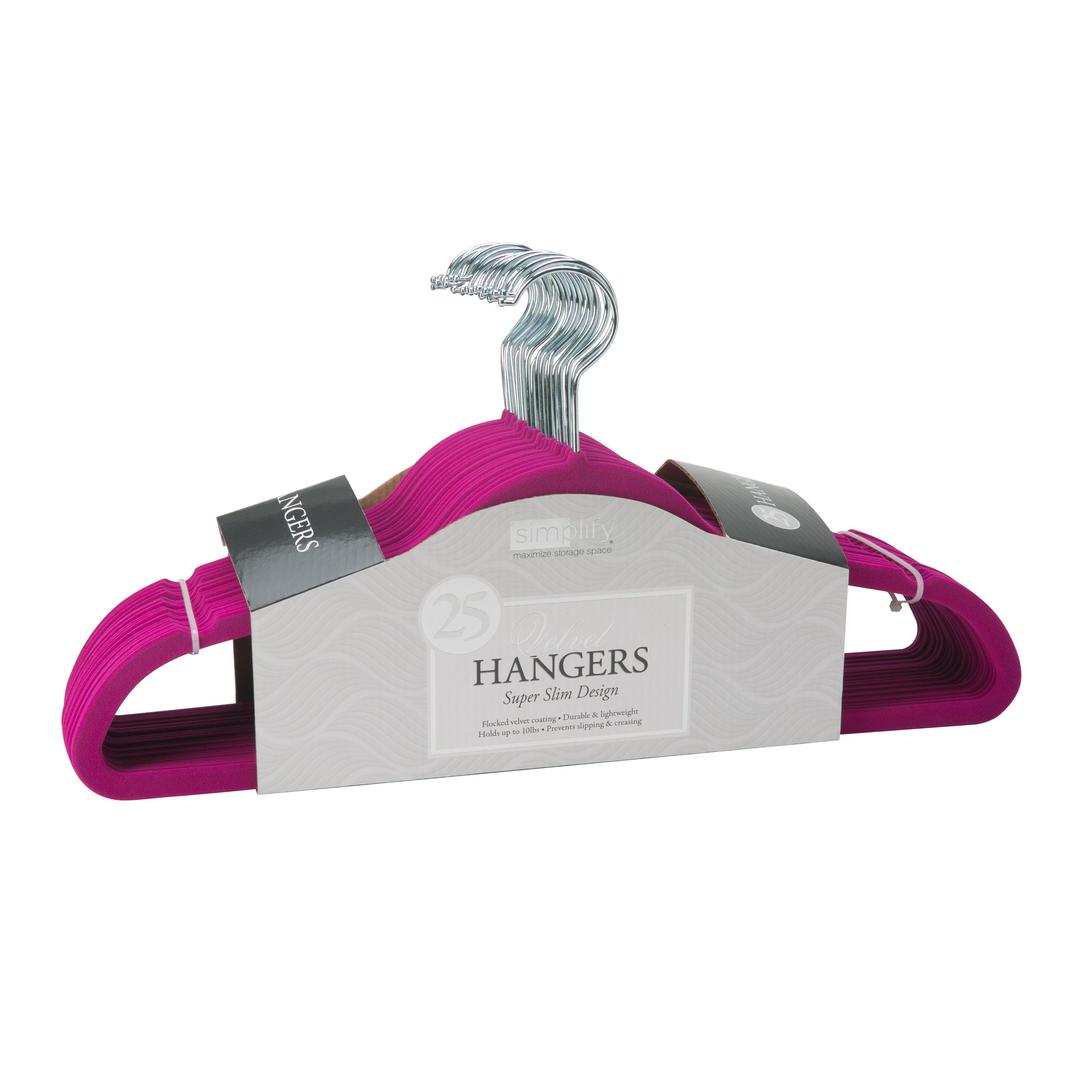 Simplify 25 Pack Slim Velvet Suit Hangers