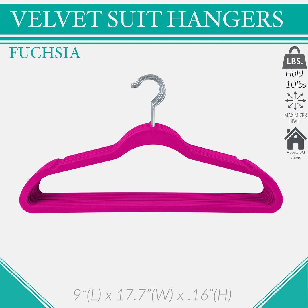 Simplify 25 Pack Slim Velvet Suit Hangers