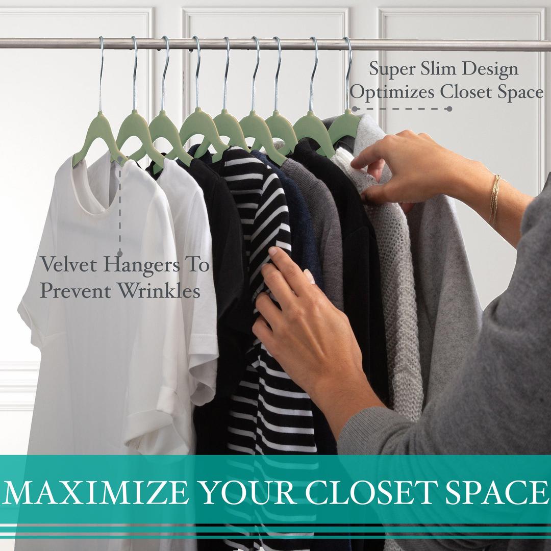 Simplify 25 Pack Slim Velvet Suit Hangers