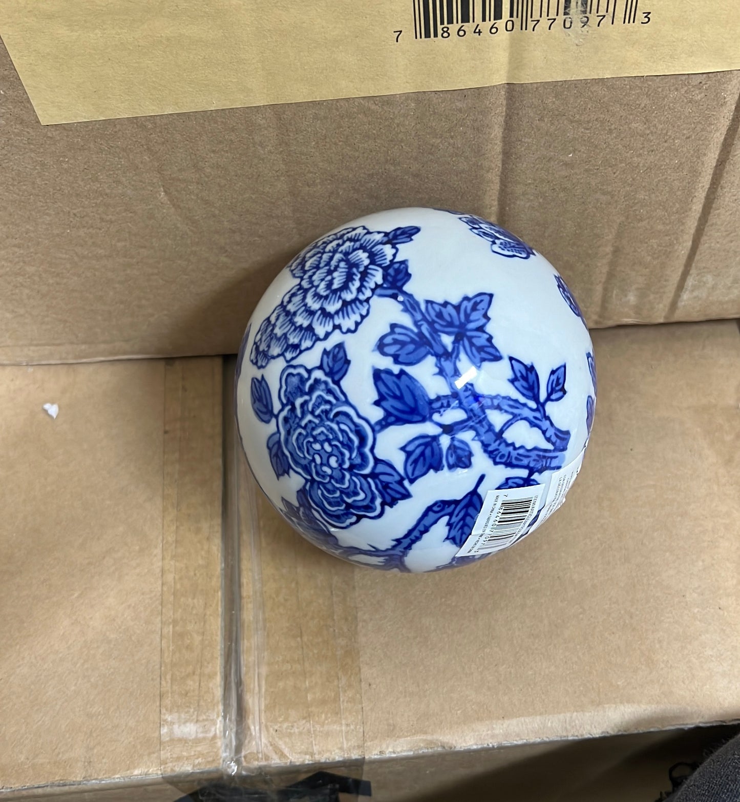 4"D WHITE/BLUE ORB