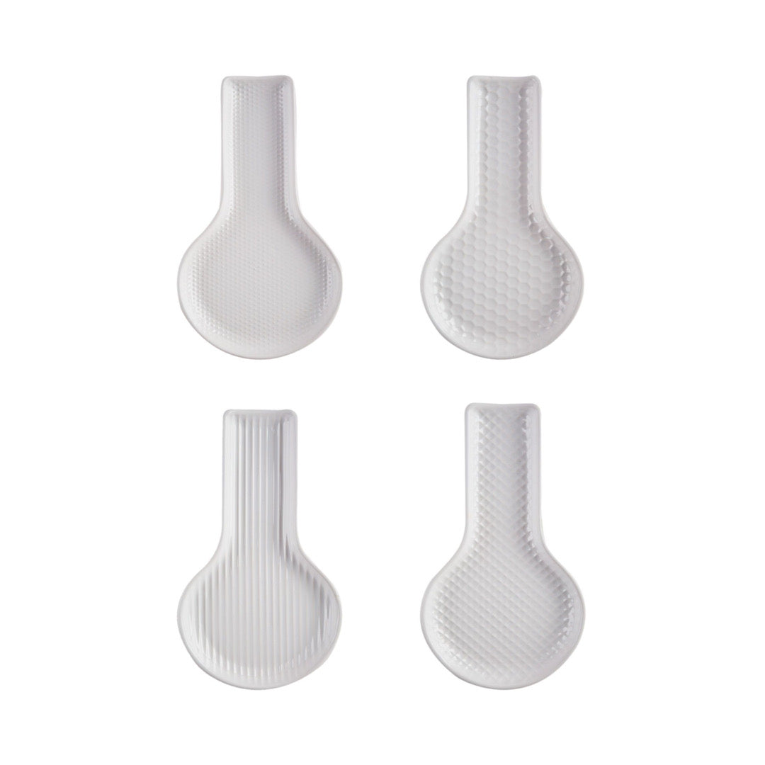 61006 4 Asst 10"L Embossed Spoonrest