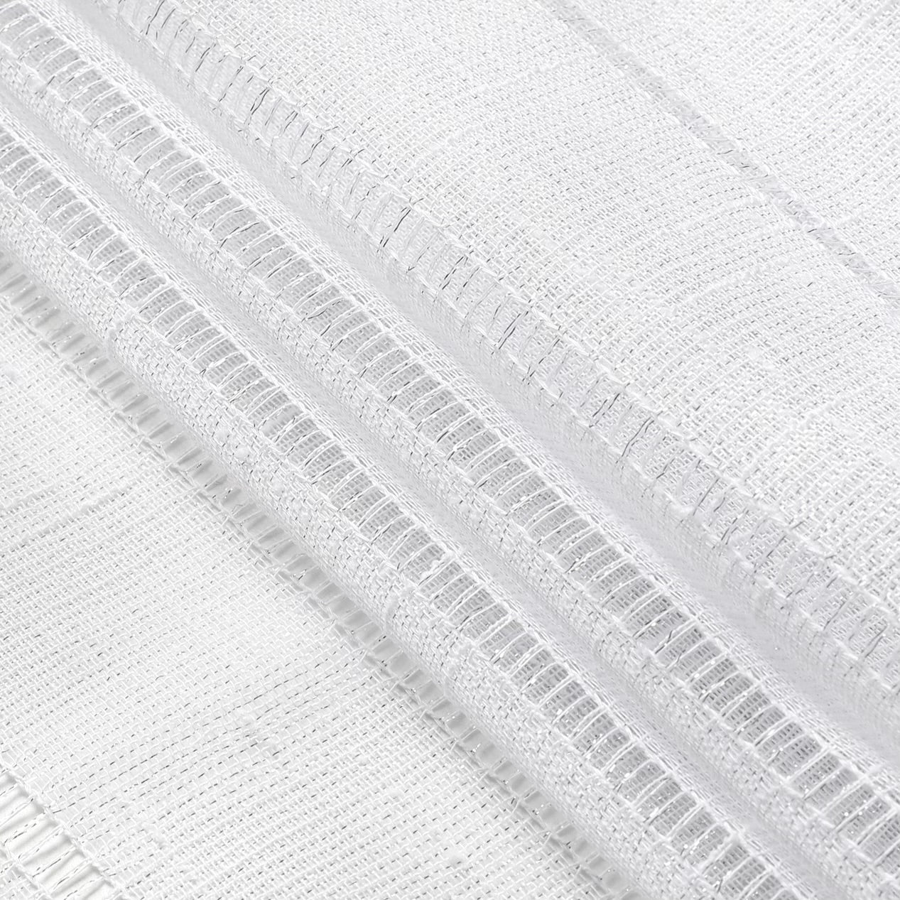 Whittier Stripe Matte Sheer Grommet Window Panel | 52x84 Inches - White