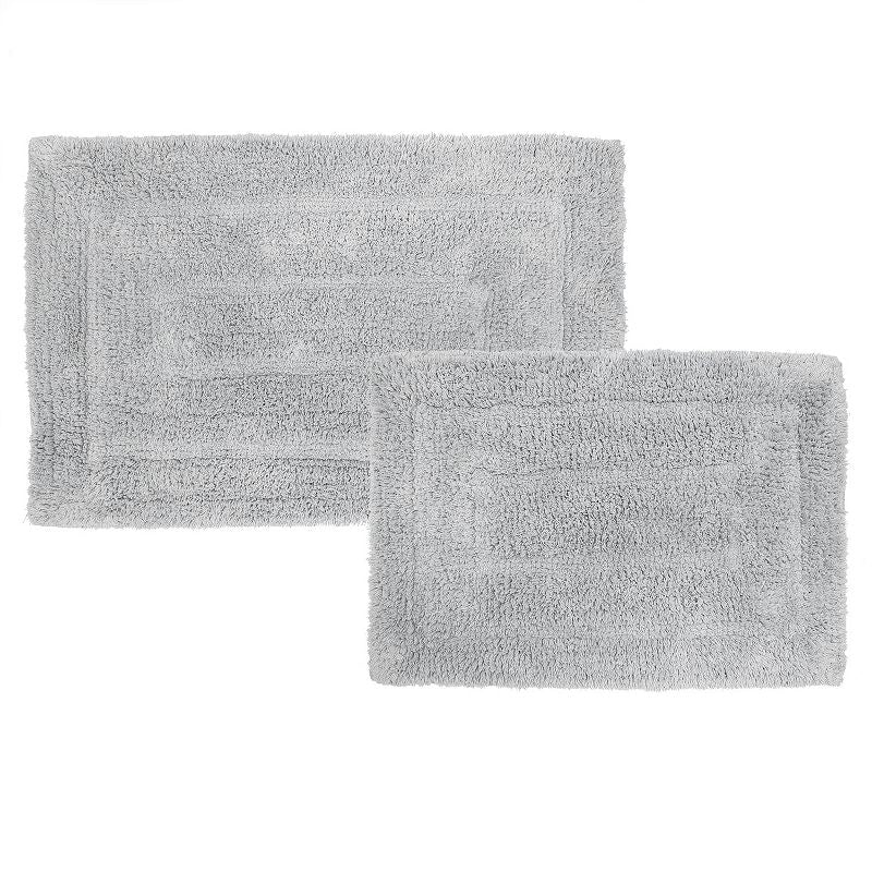 ELAN 2PC BATH RUG - SILVER