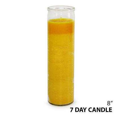 7 day All Purpose Tall Devotional Prayer Container Candle - Yellow