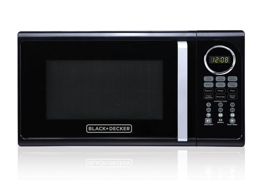 Black & Decker Ft. Microwave with Pull Handle Black