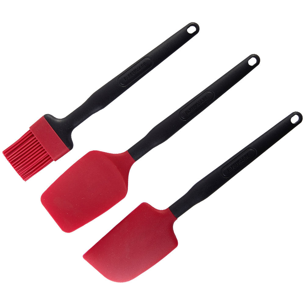 Farberware Classic Red Silicone Spatula Basting Set