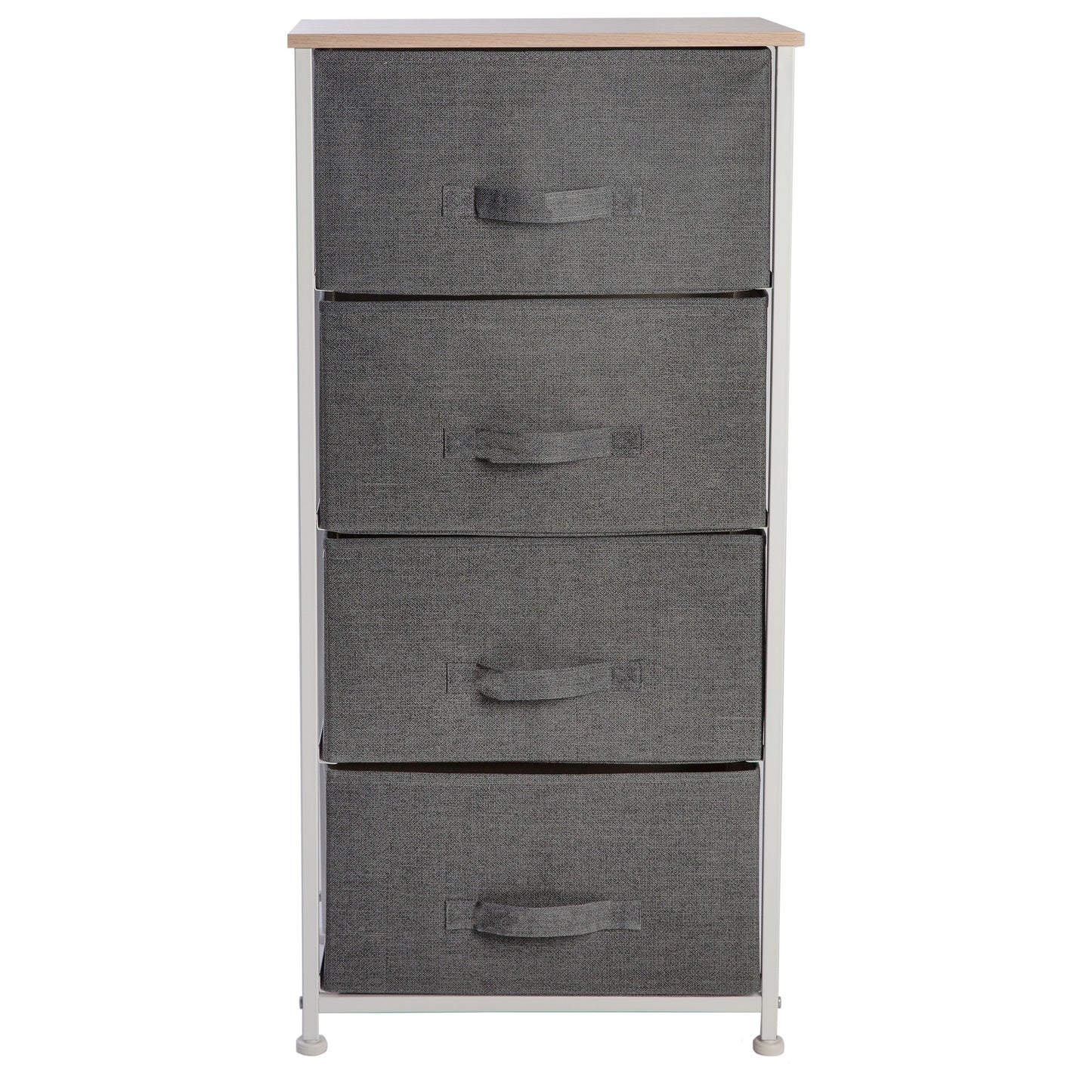 Simplify Adult Nonwoven 4 Drawer Storage Chest in Grey