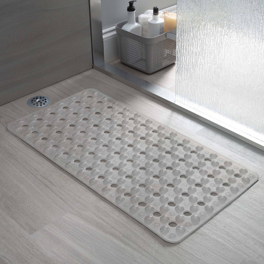 Bath Bliss Non-Slip Bubble Texture Bath Mat in Clear