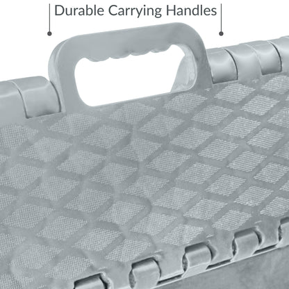 Simplify 12" Plastic Folding 1 Step Stool in Gray
