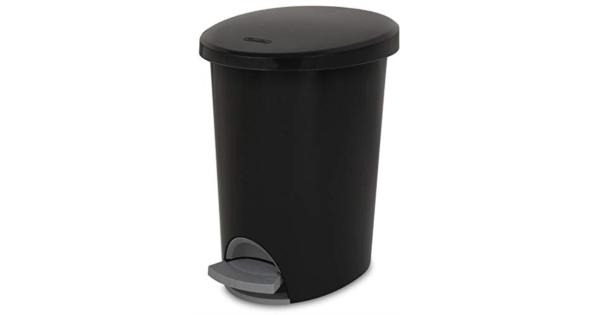 Sterilite 2.6 Gal. Ultra™ StepOn Wastebasket Plastic Black