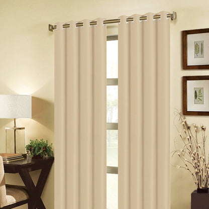 Jeannie Gold Blackout Grommet Panel - 54"x84" Window Treatment for Superior Light Control and Privacy