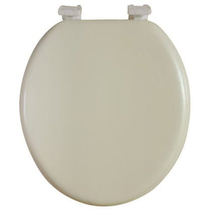 Dream Bath Soft Cushioned Round Front Toilet Seat with Non-slip Seat and Quick-attach Easy Install Hardware, White