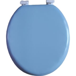 Dream Bath Soft Cushioned Round Front Toilet Seat with Non-slip Seat and Quick-attach Easy Install Hardware  Light Blue