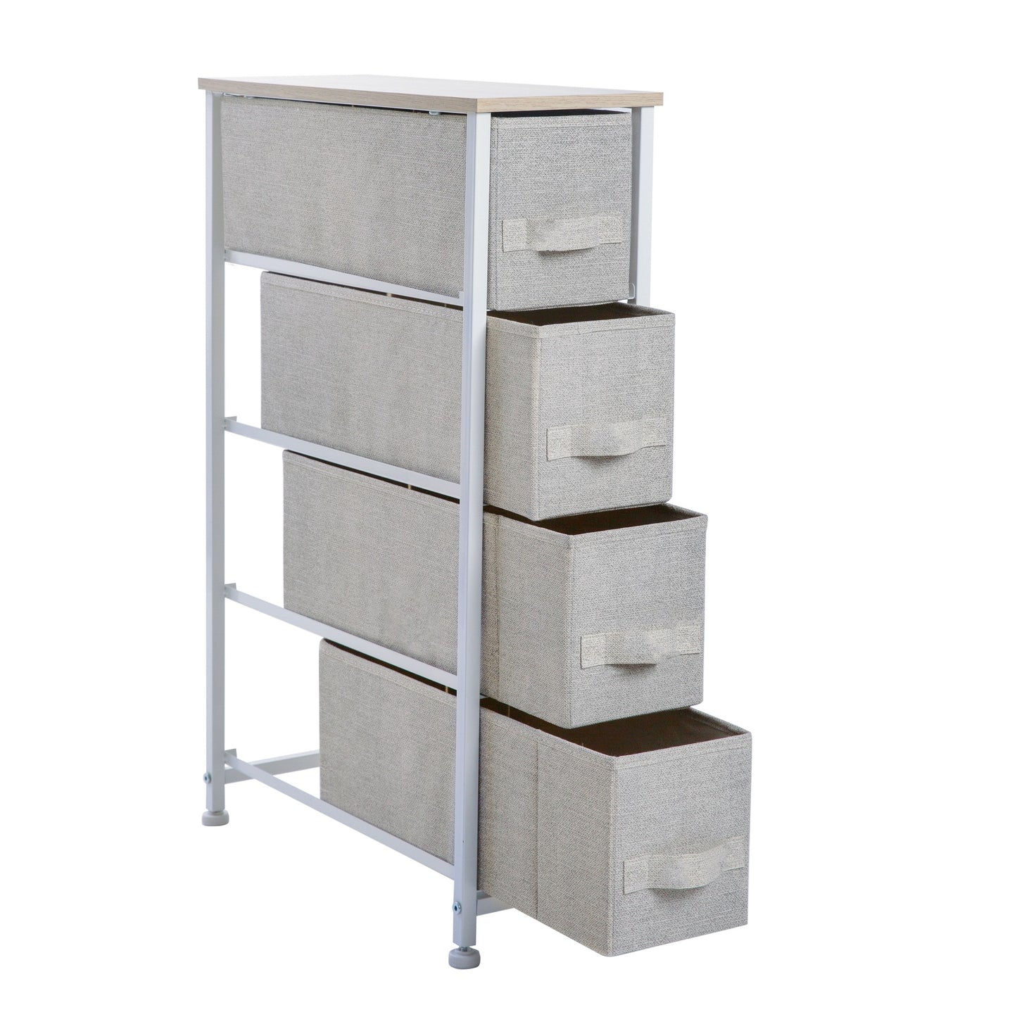 7.9 in. X 18.9 in. X 29.7 in. 4-Drawer Narrow Storage Chest in Beige