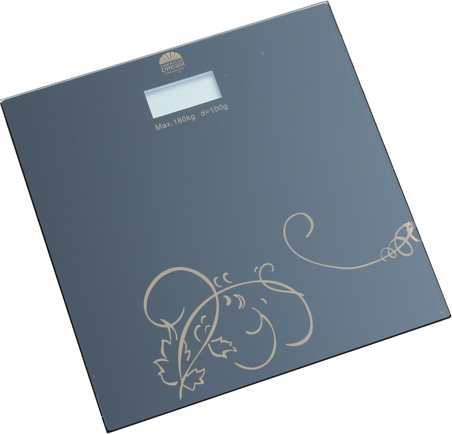 Digital Glass Personal Bathroom Scale with Weight, BMI, LCD Screen, and Low Battery Indicator. Square Glass Black