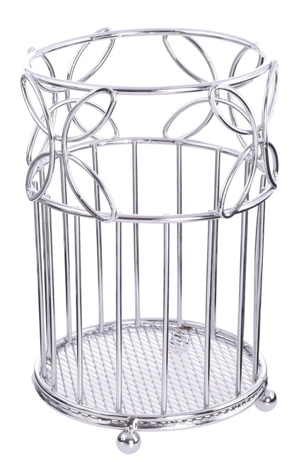Kitchen Sense Chrome Flower Countertop Round Utensil Holder