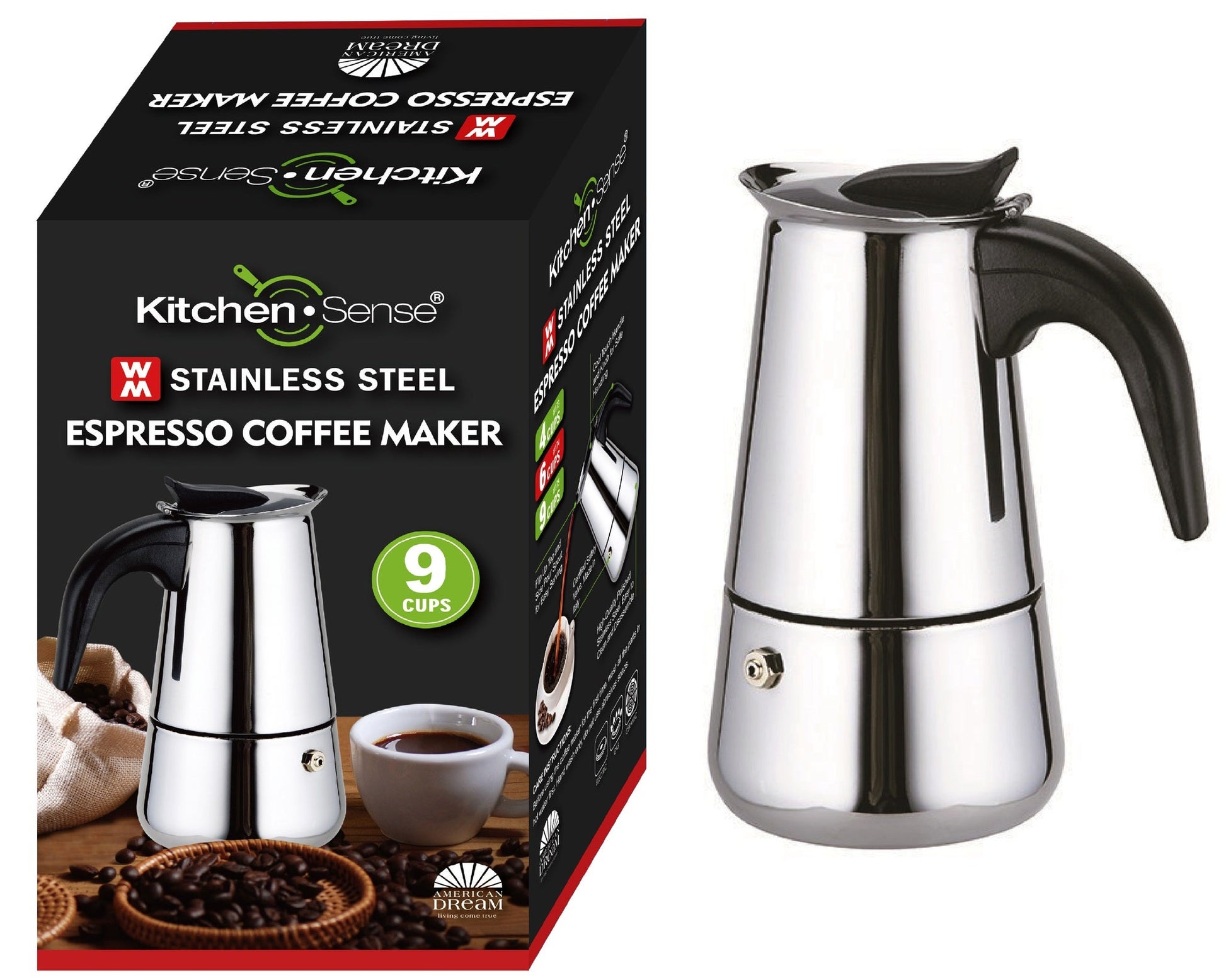 9-Cup S.S. Espresso Coffee Maker