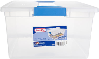 Sterilite Deep Clip Storage Box-14"X11"X6.25" Clear