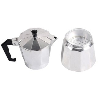 Kitchen Sense Polished Aluminum Espresso Maker 9 Cup