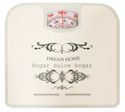 Dream Bath Spin Dial Mechanical Bathroom Scale, White