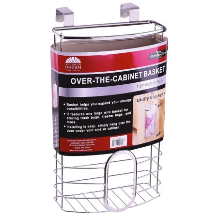 The Kitchen Sense Over the Cabinet Grocery Bag Holder and Organizer