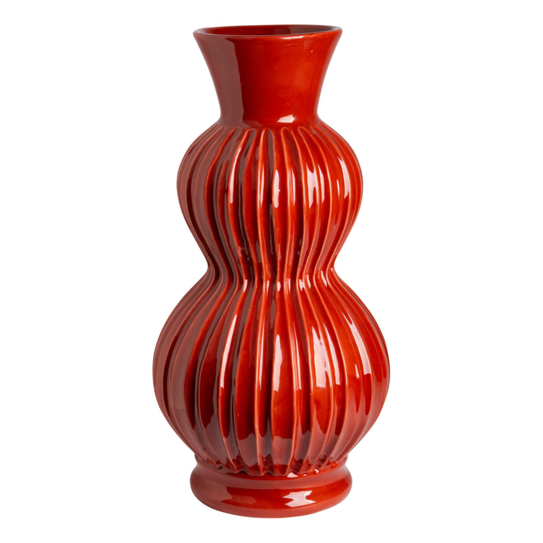 16"H BURNT CERAMIC VASE