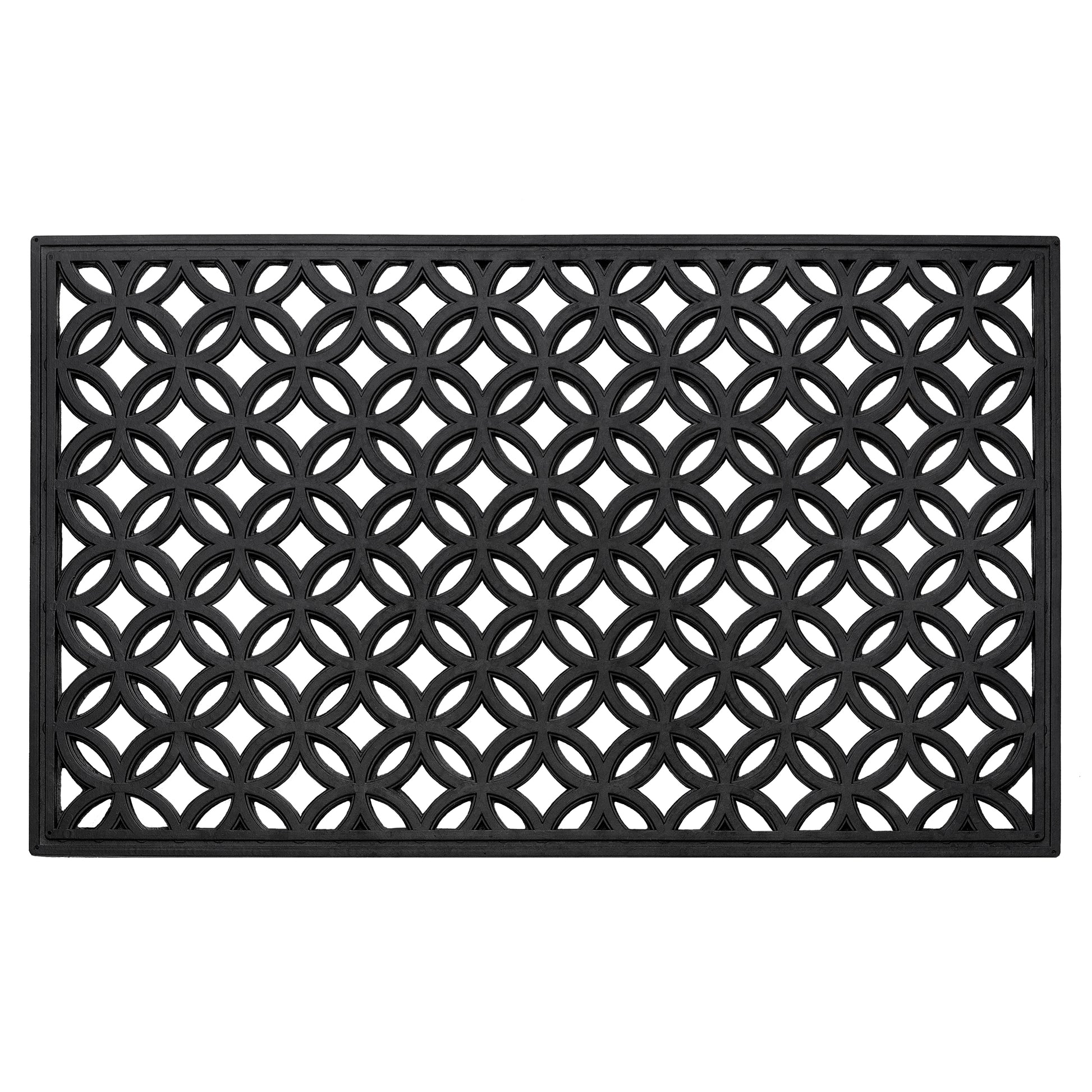 Wrought Iron Rubber Mat 18x30 - Diamond