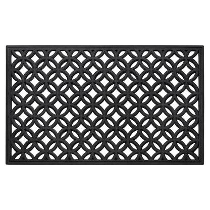 Wrought Iron Rubber Mat 18x30 - Diamond