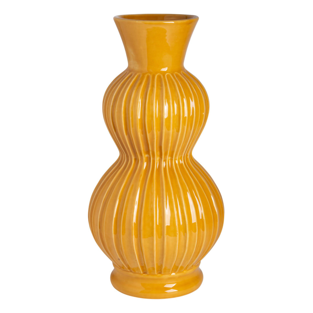 16"H MUSTARD CERAMIC VASE