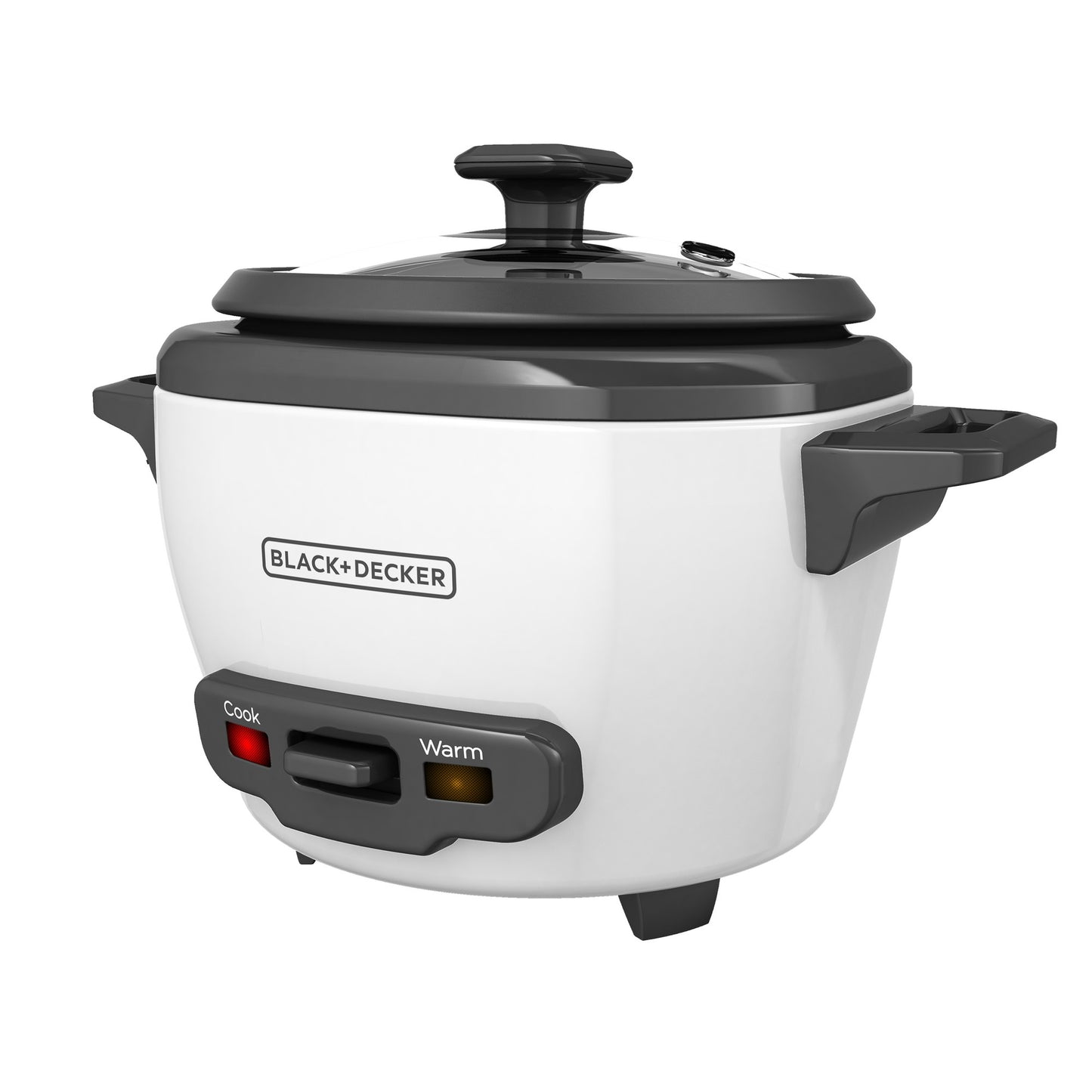 3-Cup White Rice Cooker with Steaming Basket and Non-Stick Pot