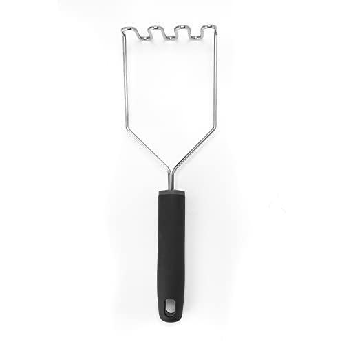 Dominion Potato Masher, Stainless Steel Potato Masher with Soft Grip, Durable Mashed Potatoes Masher, Metal Wire Masher Kitchen Tool for Bean, Avocado
