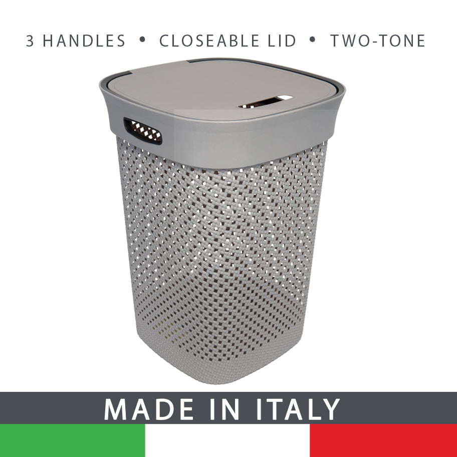 2-Tone Tetris Square Laundry Hamper - Thumbnail 2