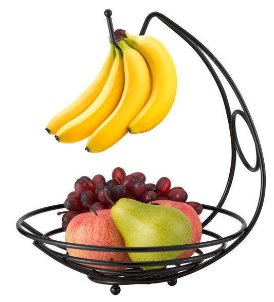 Black  Fruit Bowl & Banana Holder