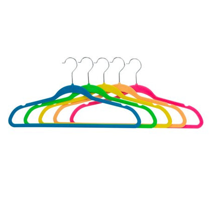 Simplify 25 Pack Slim Velvet Hangers, Multi