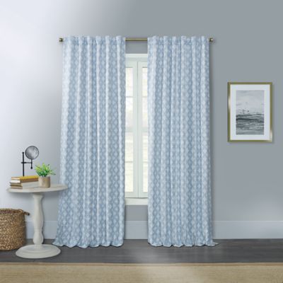 Willow Rod Pocket/Back Tab Window Curtain | 84 Inches | Single Panel - Blue