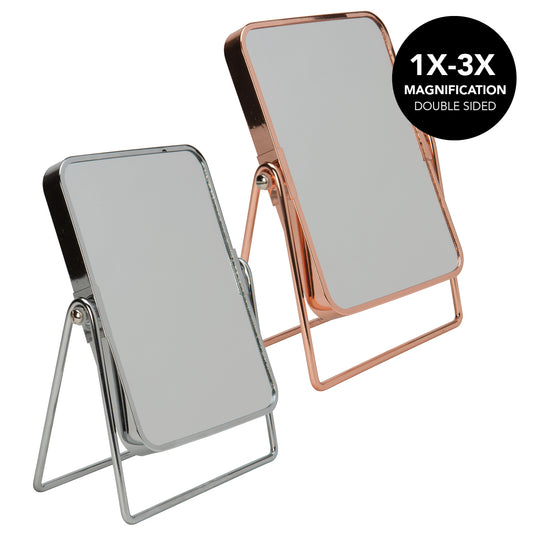 8Inch Rectangle Shape Metal Frame Mirror 26463-AST