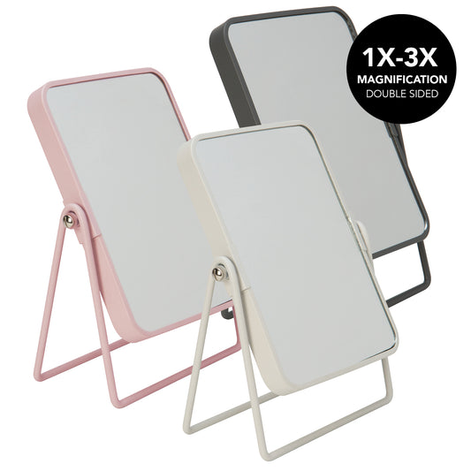 8Inch Rectangle Shape Metal Frame Mirror-Matte-Asst. 26464-AST