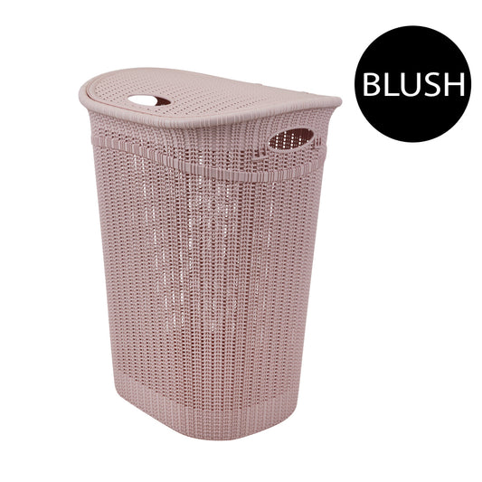 Sailor Knot Woven Laundry Hamper Two Tone - Blush 26845-BLUSH