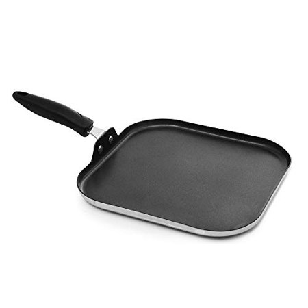 IMUSA PTFE Nonstick Hammered Finish Square Griddle 11 Inch, Black