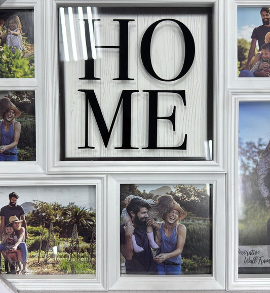 Decorative photo collage, holds 6 photos