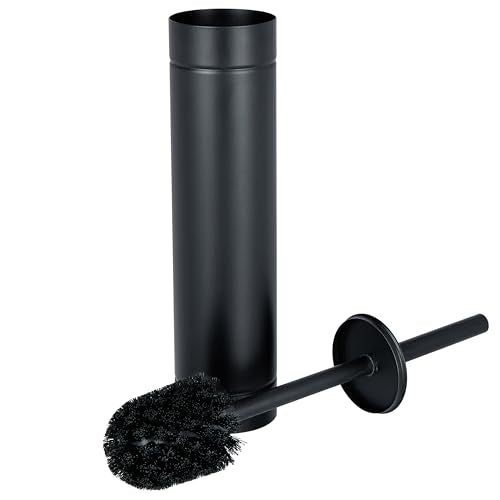 Bath Bliss Toilet Brush with Weighted Base | Slender Design | 360 Degree Brush | Bathroom Cleaning | Black