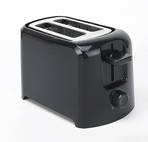 Dominion 2-Slice Toaster with Shade Control, Slide-Out Crumb Tray, Auto-Shutoff, Cord Storage & Cool Wall, Toast Lift, Black