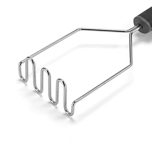 Dominion Potato Masher, Stainless Steel Potato Masher with Soft Grip, Durable Mashed Potatoes Masher, Metal Wire Masher Kitchen Tool for Bean, Avocado